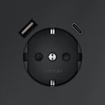 Розетка 1-м СП S70 16А с USB A+С с заземл. защ. шторки механизм графит Voltum VLS040507 — изображение 2
