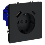 Розетка 1-м СП S70 16А с USB A+С с заземл. защ. шторки механизм графит Voltum VLS040507 — изображение 7