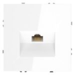 Розетка компьютерная 1-м СП S70 RJ45 кат.6 механизм бел. глянцевый Voltum VLS060101