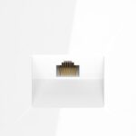 Розетка компьютерная 1-м СП S70 RJ45 кат.6 механизм бел. глянцевый Voltum VLS060101 — изображение 2