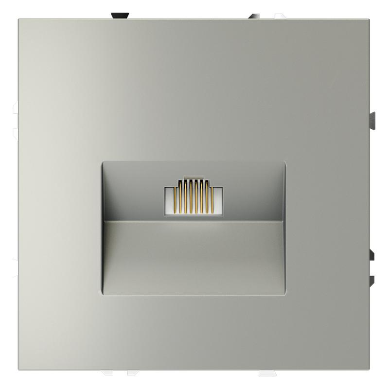 1987277.jpg Розетка компьютерная 1-м СП S70 RJ45 кат.6 механизм сталь Voltum VLS060105 — изображение 1