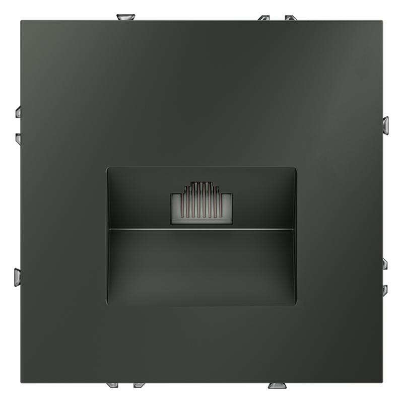 1987278.jpg Розетка компьютерная 1-м СП S70 RJ45 кат.6 механизм титан Voltum VLS060106 — изображение 1