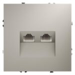 Розетка компьютерная 2-м СП S70 RJ45 + RJ45 кат.6 механизм кашемир Voltum VLS060203
