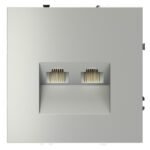Розетка компьютерная 2-м СП S70 RJ45 + RJ45 кат.6 механизм сталь Voltum VLS060205