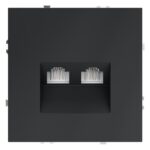Розетка компьютерная 2-м СП S70 RJ45 + RJ45 кат.6 механизм графит Voltum VLS060207