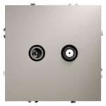 Розетка телевизионная оконечная TV + SAT 2-м СП S70 механизм кашемир Voltum VLS060403