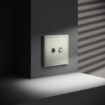 Розетка телевизионная оконечная TV + SAT 2-м СП S70 механизм сталь Voltum VLS060405 — изображение 5