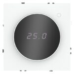 Терморегулятор электронный S70 с индикацией и датчиком для теплого пола механизм бел. матов. Voltum VLS070102