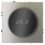Терморегулятор электронный S70 с индикацией и датчиком для теплого пола механизм шелк Voltum VLS070104