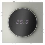Терморегулятор электронный S70 с индикацией и датчиком для теплого пола механизм сталь Voltum VLS070105