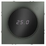 Терморегулятор электронный S70 с индикацией и датчиком для теплого пола механизм титан Voltum VLS070106