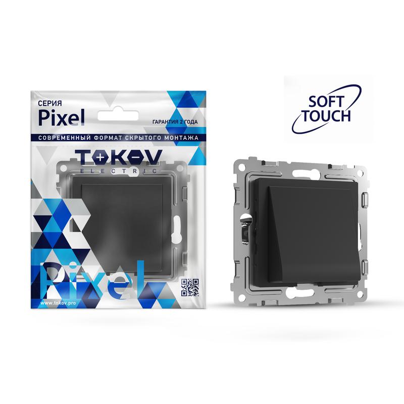 1993738.jpg Вывод кабеля СП Pixel IP20 механизм карбон TOKOV ELECTRIC TKE-PX-CP-C14 — изображение 1