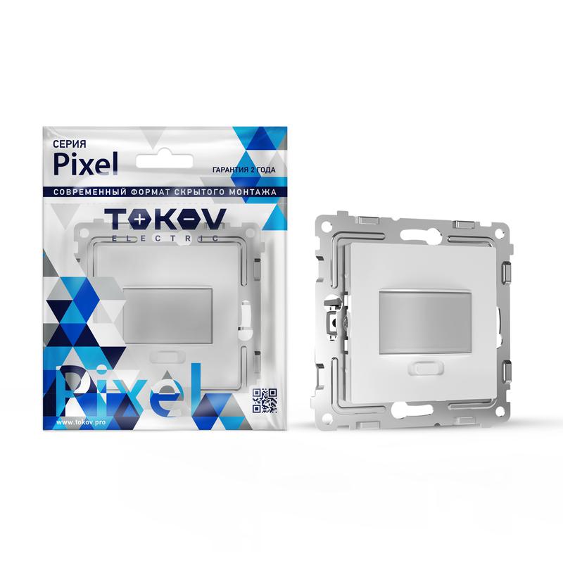 1993740.jpg Датчик движения СП Pixel IP20 механизм бел. TOKOV ELECTRIC TKE-PX-P1IS-C01 — изображение 1