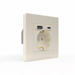 Розетка 1-м СП Pixel IP20 с заземл. с 2-мя заряд. устр. USB тип A+C механизм беж. TOKOV ELECTRIC TKE-PX-R1U2AC-C02 — изображение 4