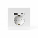 Розетка 1-м СП Pixel IP20 с заземл. с 2-мя заряд. устр. USB тип A+C механизм бел. TOKOV ELECTRIC TKE-PX-R1U2AC-C01 — изображение 4