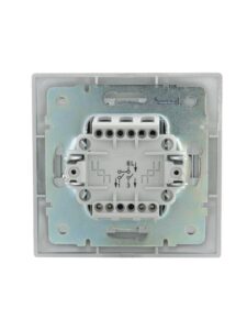 Выключатель 2-кл. СП Mira 10А IP20 со вставкой сер. метал. LEZARD 701-1010-101 — изображение 3
