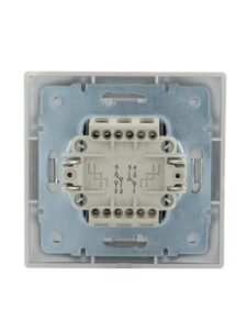 Переключатель проходной 2-кл. СП Mira 10А IP20 со вставкой сер. метал. LEZARD 701-1010-106 — изображение 4