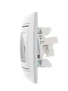 Розетка компьютерная + телефонная 2-м СП Mira RJ45 + RJ11 сер. метал. LEZARD 701-1010-143 — изображение 2