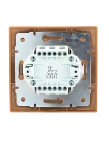 Выключатель 3-кл. СП Mira 10А IP20 со вставкой зол. метал. LEZARD 701-1313-109 — изображение 3