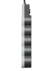 Удлинитель 3х5м с заземл. 10А IP20 USB 2500Вт 220В ПВС 3х1 с выкл. черн. КОСМОС YKsm5m4g-Z-VU10А-B — изображение 5