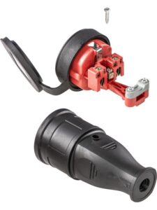 Розетка 16А IP44 прямая с заземл. каучук черн. КОСМОС RKsm-Z-IP(B)16A — изображение 6