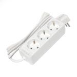 Удлинитель 3х3м с заземл. 10А IP20 2.2кВт ПВС 3х0.75 бел. DOMTOK 2375
