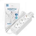 Удлинитель 3х3м с заземл. 10А IP20 2.2кВт ПВС 3х0.75 бел. DOMTOK 2375 — изображение 3
