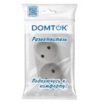 Разветвитель 2-м без заземл. 10А 2200Вт 250В плоский бел. DОМТОК 2651 — изображение 4