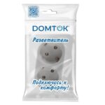 Разветвитель 2-м с заземл. 16А 3500Вт 250В плоский бел. DОМТОК 2653 — изображение 4