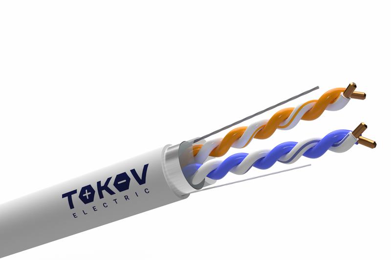 2023932.jpg Кабель витая пара F/UTP 2х2х24AWG кат.5E PVC indoor 305м (м) TOKOV ELECTRIC TKE-C06-F22-5E-305-PVC — изображение 1