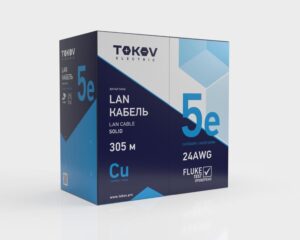 Кабель витая пара F/UTP 2х2х24AWG кат.5E PVC indoor 305м (м) TOKOV ELECTRIC TKE-C06-F22-5E-305-PVC — изображение 2