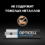 Элемент питания алкалиновый AA/LR6 (блист. 4шт) Turbo Max Opticell 6053003 — изображение 4