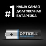 Элемент питания алкалиновый AA/LR6 (блист. 12шт) Turbo Max Opticell 6053009 — изображение 3