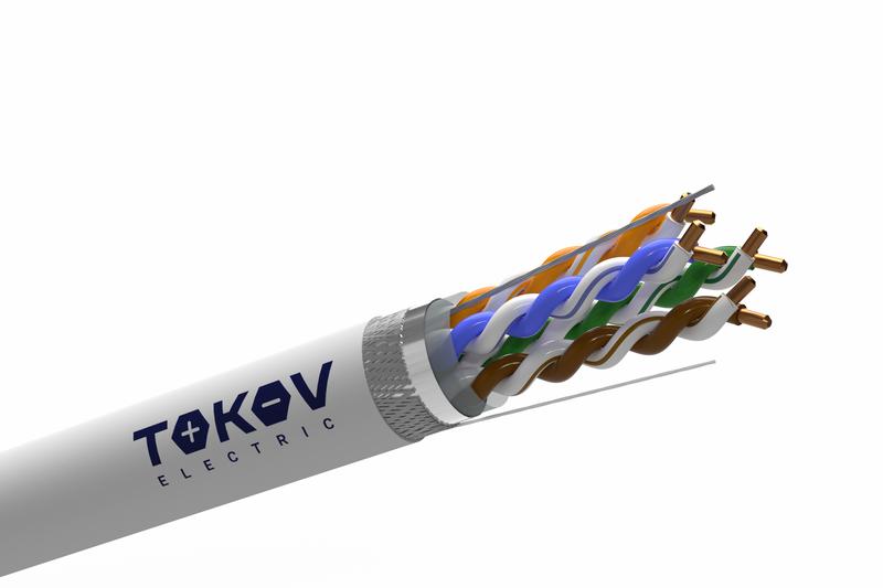 2026828.jpg Кабель витая пара SF/UTP 4х2х24AWG(0.52мм) кат.5E PVC indoor Fluke tested 305м (м) PRO TOKOV ELECTRIC TKP-C06-SF/UTP-42-5E-305 — изображение 1
