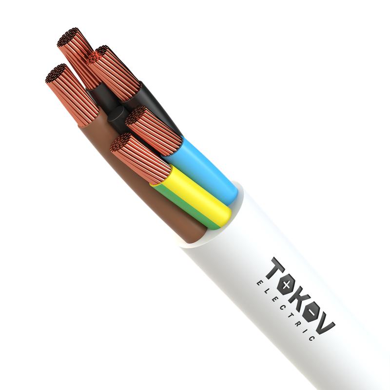 2037928.jpg Провод TOKOV ELECTRIC ПВС 5х1.5(4х1.5+1х1.5) 380В Б (уп.100м) 1945530 — изображение 1