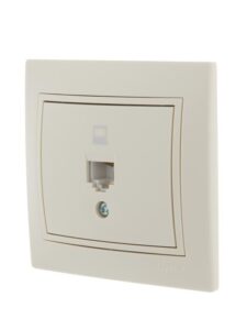 Розетка компьютерная 1-м СП Mira RJ45 крем./крем.. LEZARD 701-0303-139 — изображение 4