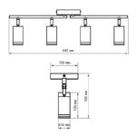 Светильник PCL-0204 4xGU10 IP20 230В BL настен./потолочн. декор. под лампу JazzWay 5066502 — изображение 6