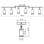 Светильник PCL-0306 6xGU10 IP20 230В BL настен./потолочн. декор. под лампу JazzWay 5066601 — изображение 5