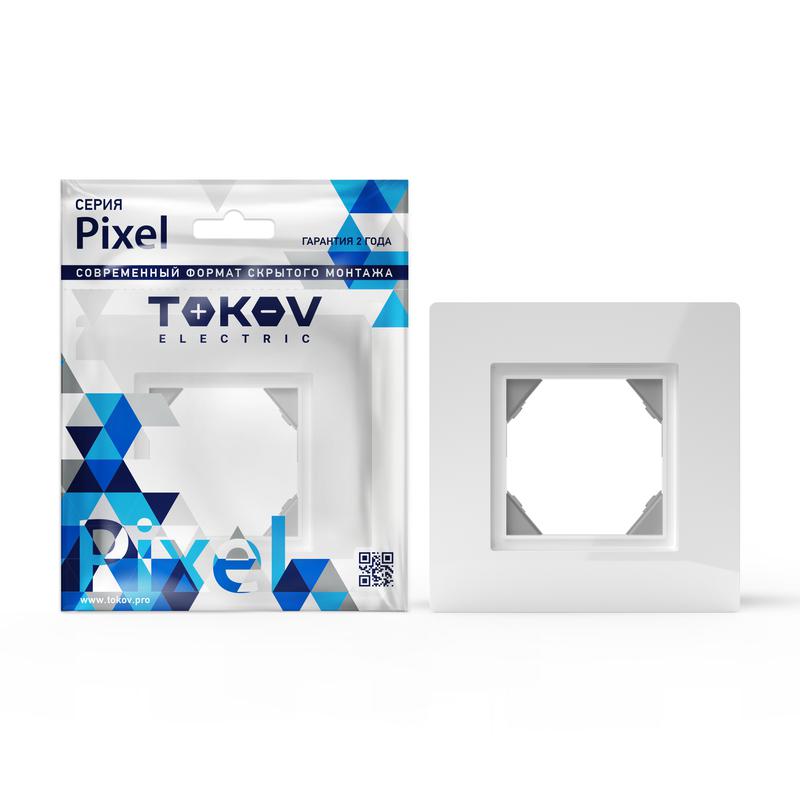 2039513.jpg Рамка 1-м Pixel IP44 бел. TOKOV ELECTRIC TKE-PX-RM1-C01-IP44 — изображение 1
