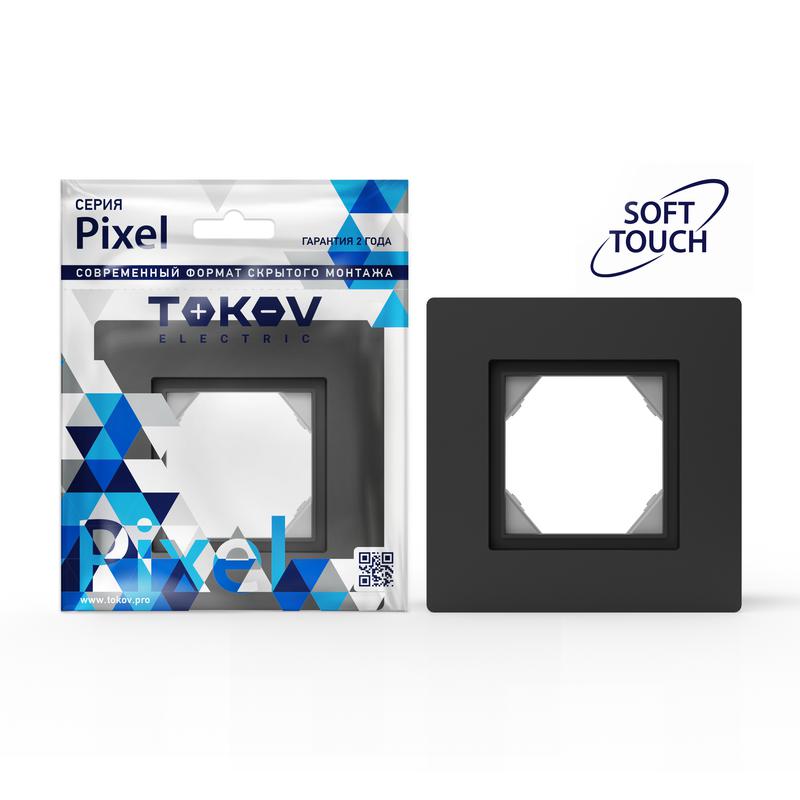 2039514.jpg Рамка 1-м Pixel IP44 карбон TOKOV ELECTRIC TKE-PX-RM1-C14-IP44 — изображение 1