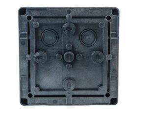 Коробка распределительная 140х140х76мм IP66 в комплекте с клеммным рядом 10х10кв.мм 76А черн. Extherm JB-100-BL — изображение 2