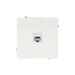 Розетка компьютерная 1-м KANT RJ45 кат.5E без шторки бел. магнолия DKC 7000663