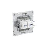 Розетка компьютерная 2-м KANT RJ45 кат.5E без шторки бел. магнолия DKC 7000664 — изображение 4