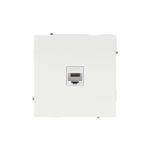 Розетка компьютерная 1-м KANT RJ45 кат.6A без шторки бел. магнолия DKC 7000673