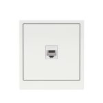 Розетка компьютерная 1-м KANT RJ45 кат.6A без шторки бел. магнолия DKC 7000673 — изображение 2