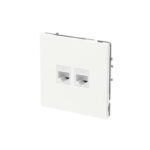 Розетка компьютерная 2-м KANT RJ45 кат.6A без шторки бел. магнолия DKC 7000674 — изображение 5