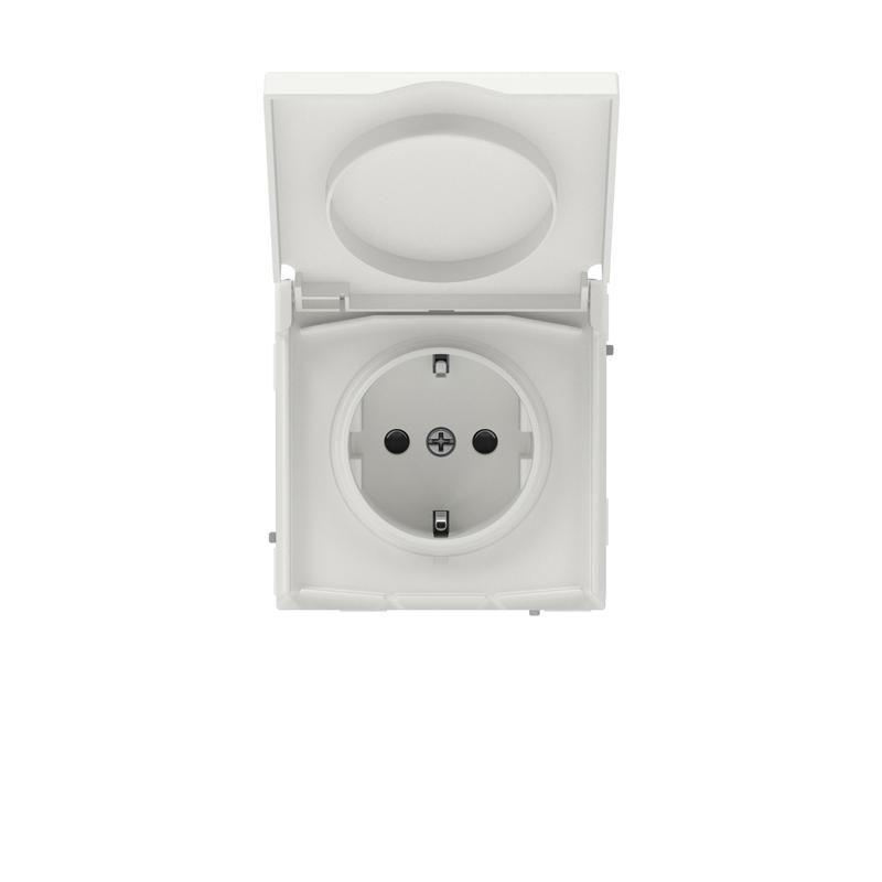 2061468.jpg Розетка силовая KANT IP44 2P+E защ. шторки с крышкой бел. песок DKC 7010013 — изображение 1