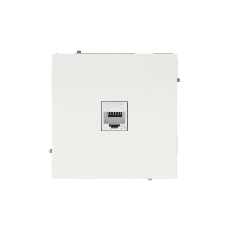 2061469.jpg Розетка компьютерная 1-м KANT RJ45 кат.5E без шторки бел. песок DKC 7010663 — изображение 1