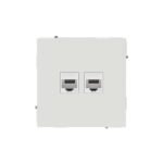 Розетка компьютерная 2-м KANT RJ45 кат.5E без шторки бел. песок DKC 7010664