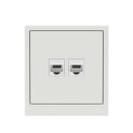 Розетка компьютерная 2-м KANT RJ45 кат.5E без шторки бел. песок DKC 7010664 — изображение 2